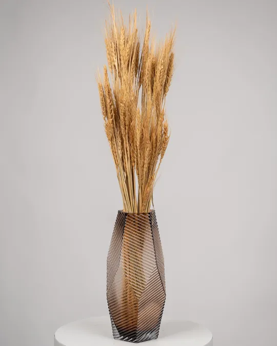 ترتيب مزهرية من القمح الجاف