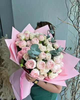 Rose bouquet with peony roses My Pudding