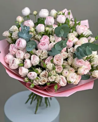 Rose bouquet with peony roses My Pudding