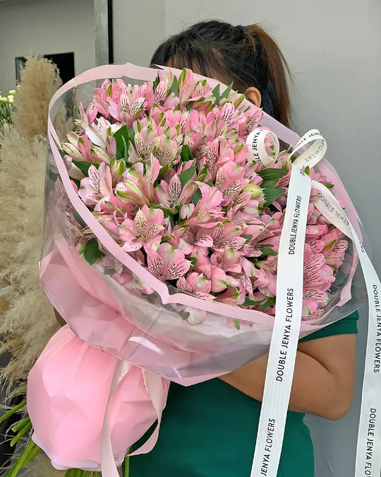 Monobouquet of alstroemerias Pink Crush