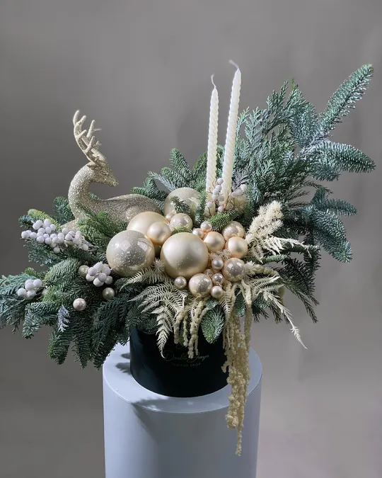 Christmas box arrangement Winter Glow