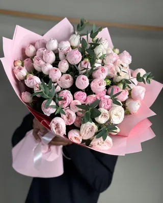 باقة ورود مانسفيلد الفاوانيا مونوبوكيه من مانسفيلد الورود الطازجة