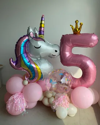 Birthday Balloon set Unicorn Fantasy