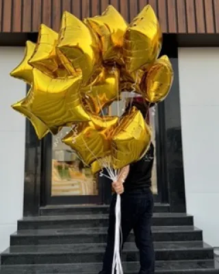 بالونات على شكل نجمة باقة الاحتفال بالنجوم المرصعة بالنجوم