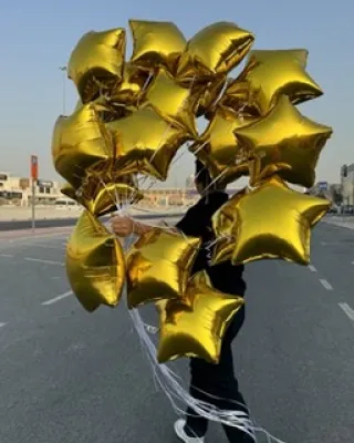 Star-shaped balloons Starry Celebration Bundle delivery in Dubai