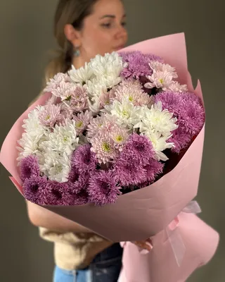 Монобукет из хризантем Velvetine