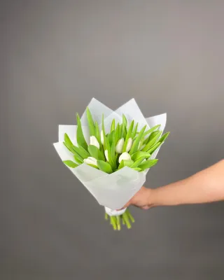 Монобукет тюльпанов Утренняя дымка