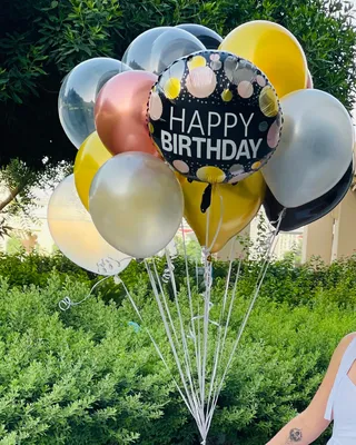 Balloons Happy Birthday to Him set delivery in Dubai