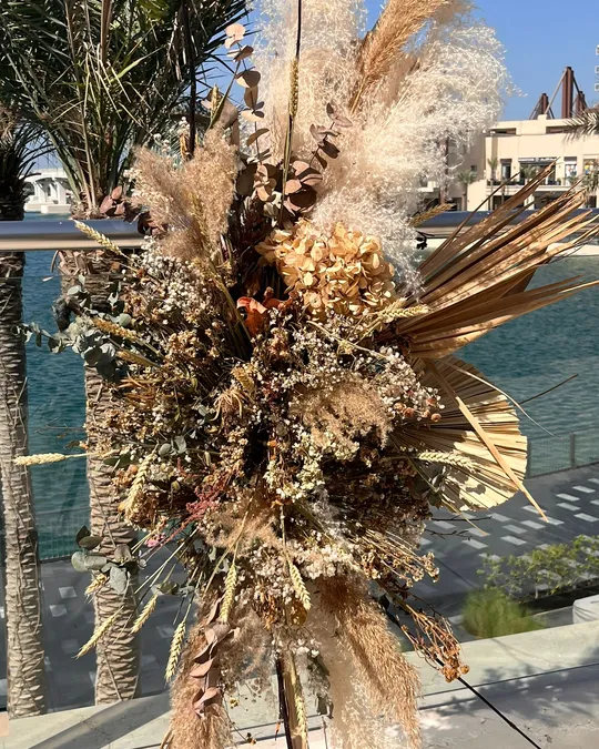 Dried and Fresh Flowers arch decoration