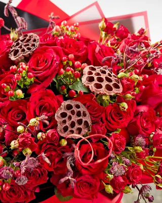 Bouquet of flowers On fire