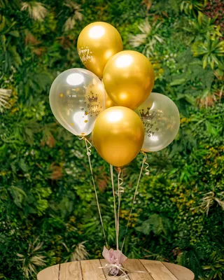 Balloons Birthday golden bunch delivery in Dubai