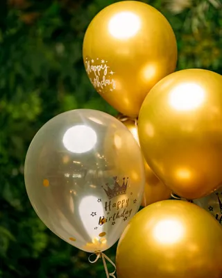 Balloons Birthday golden bunch