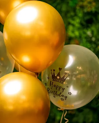 Balloons Birthday golden bunch