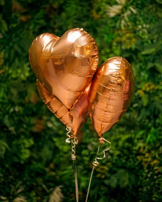 Balloons Rose-gold hearts delivery in Dubai