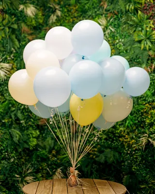 Bunch of pastel blue balloons delivery in Dubai