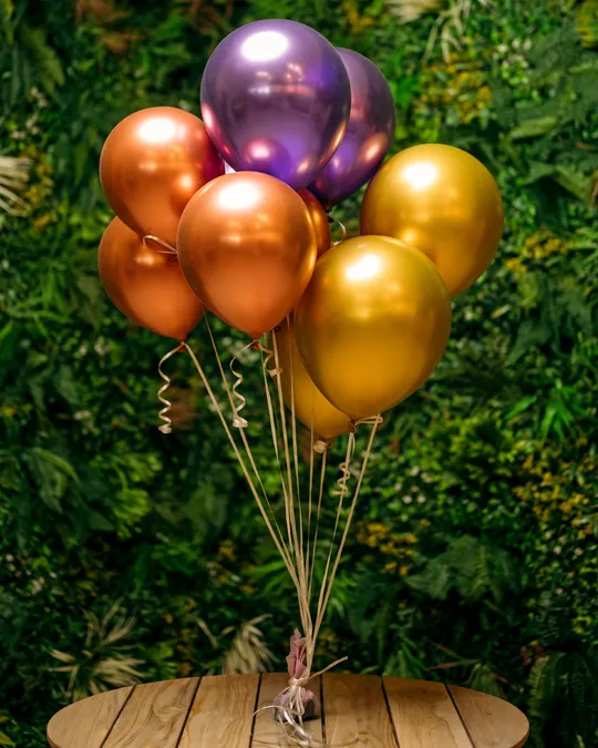 Bunch of metalic balloons