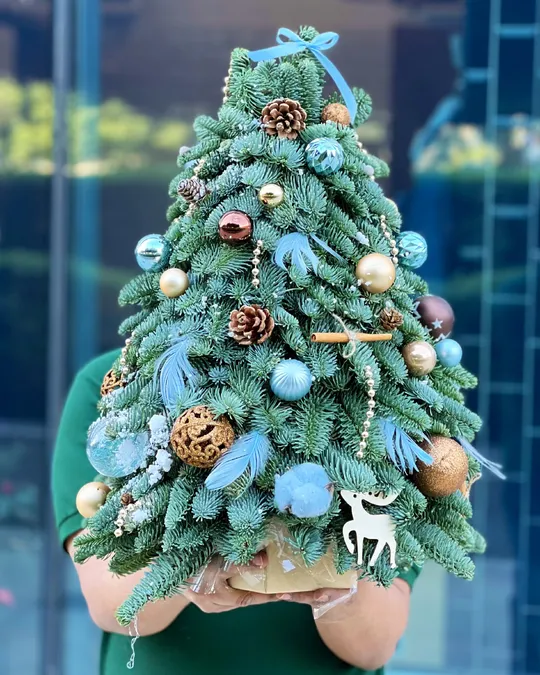 Blue Lights Christmas tree (size M)