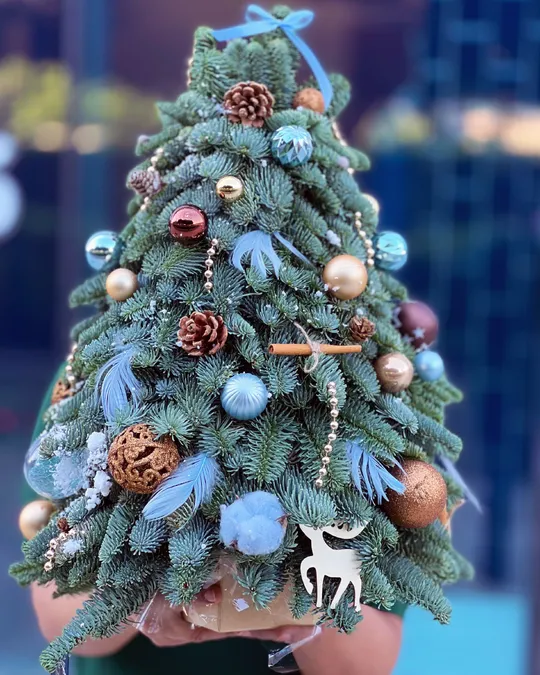 Blue Lights Christmas tree (size M)