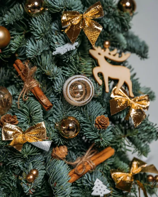 Christmas tree Golden lights (size S)