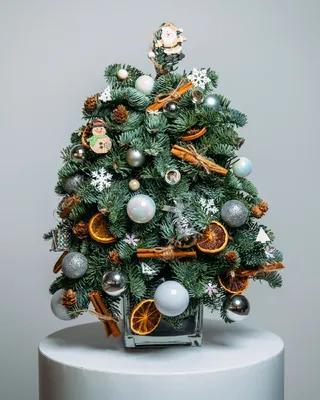 Silver Lights Christmas tree (size S) delivery in Dubai