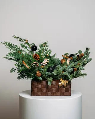 Christmas box arrangement Dark sky delivery in Dubai