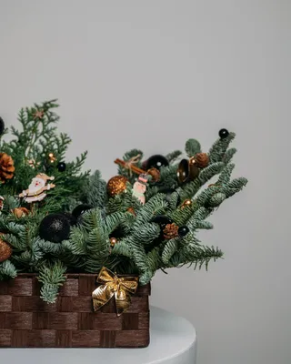 Christmas box arrangement Dark sky