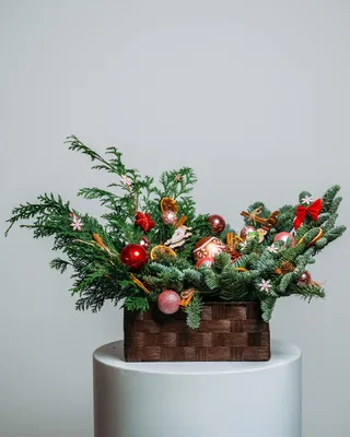 Christmas box arrangement Bright lights delivery in Dubai