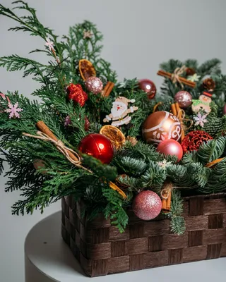 Christmas box arrangement Bright lights