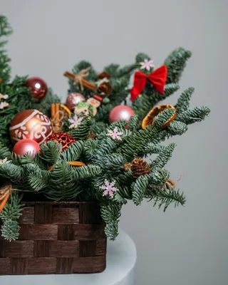 Christmas box arrangement Bright lights