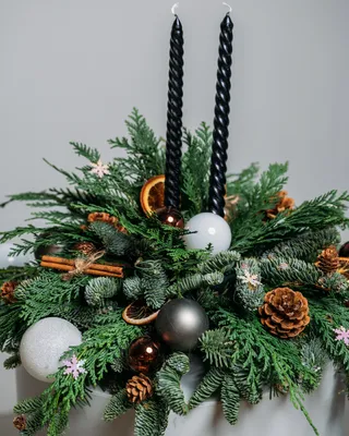 Christmas table centerpiece Dark sky