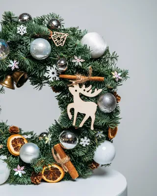 Christmas wreath Silver lights