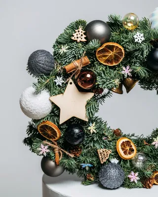 Christmas wreath Star lights