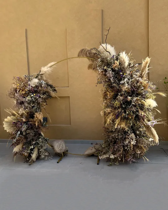 Dried Flowers wedding arch