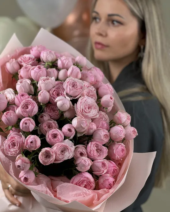 Peony roses bouquet First feeling