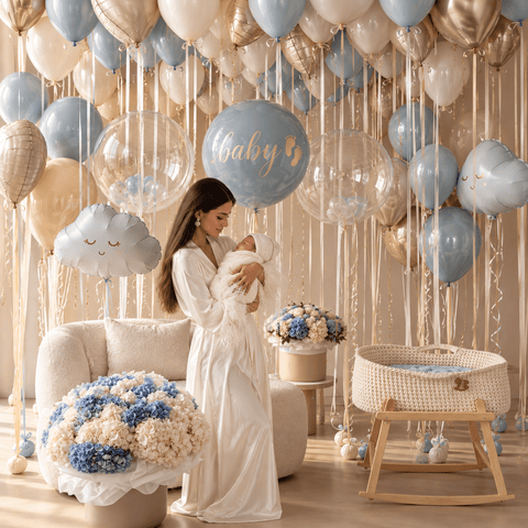 Newborn balloons - DJ flowers