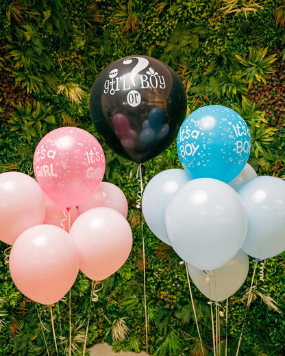 Balloons Baby gender reveal set - DJ flowers