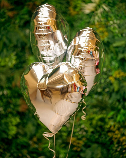 Balloons Silver heart - DJ flowers