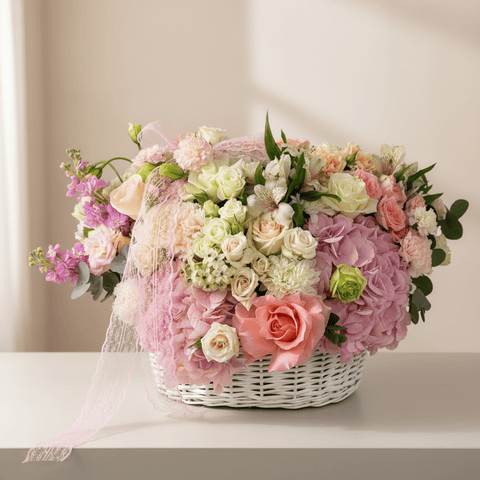 Basket arrangement Honeydew - DJ flowers
