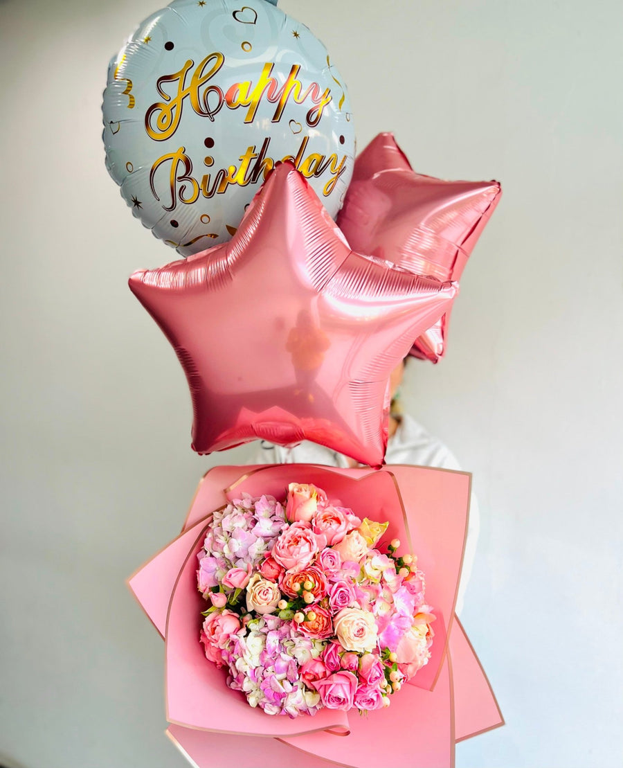 Birthday gift set smiles - DJ flowers