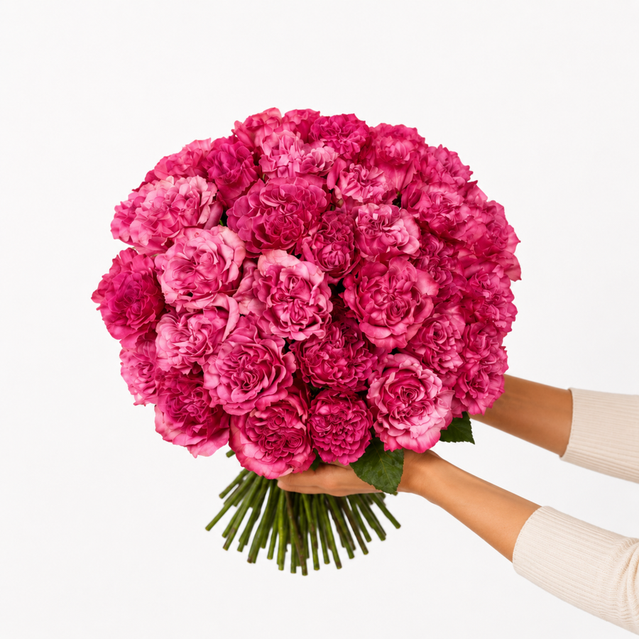 Monobouquet of garden roses Wishful - DJ flowers