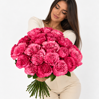 Monobouquet of garden roses Wishful - DJ flowers