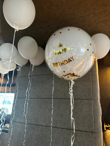 Celebration Atmosphere by Design: helium balloon decoration - DJ flowers