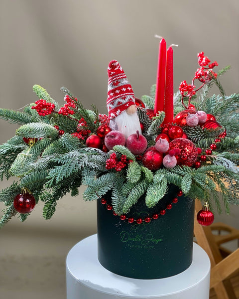 Christmas box arrangement Jingle Joy - DJ flowers