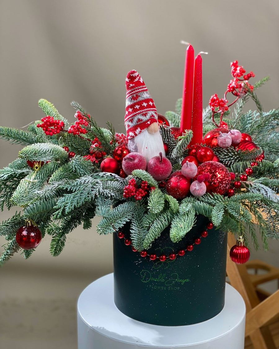 Christmas box arrangement Jingle Joy - DJ flowers