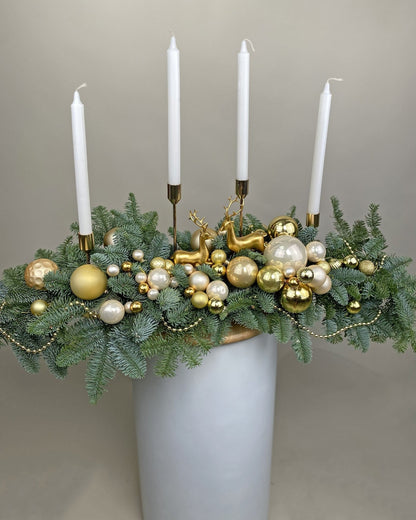 Оформление новогоднего стола Festive Horizon
