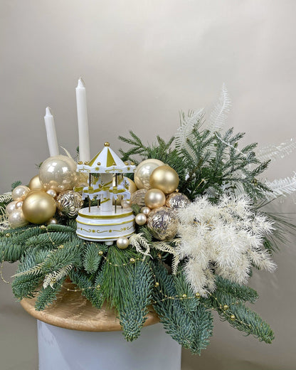 Christmas table centerpiece Carrousel - DJ flowers