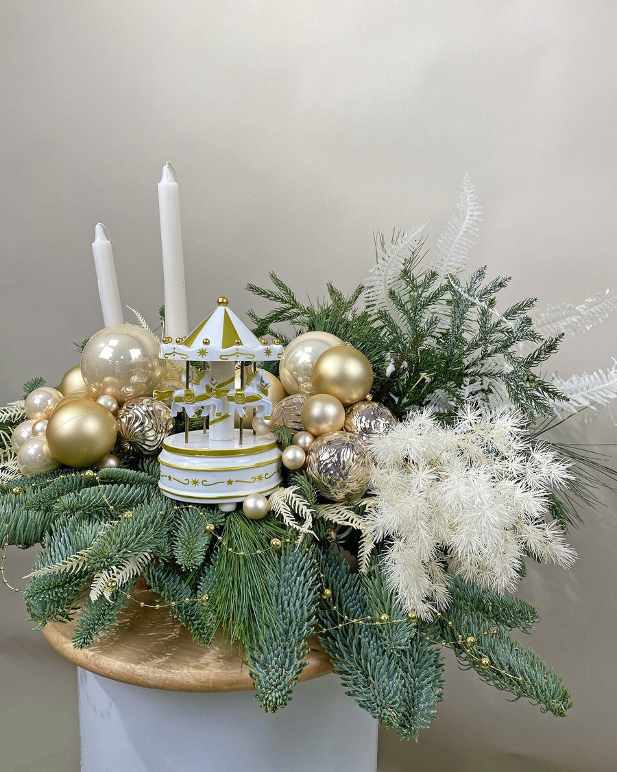 Christmas table centerpiece Carrousel - DJ flowers