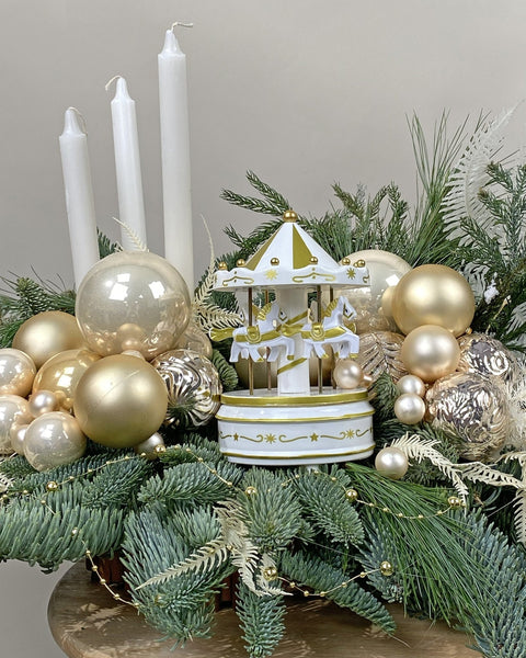 Christmas table centerpiece Carrousel - DJ flowers
