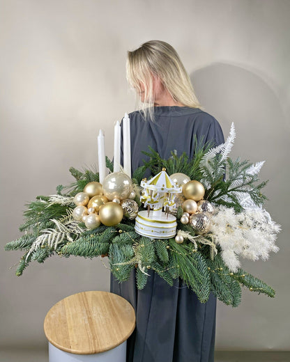 Christmas table centerpiece Carrousel - DJ flowers