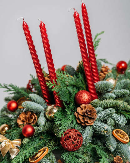 Christmas table centerpiece Spark the eve - DJ flowers